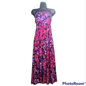 NWOT LuLaRoe Purple/Pink Floral Maxi Skirt